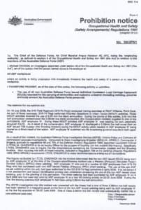 ADF Prohibition Order