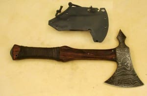US Naval Battle Axe Damascus Steel