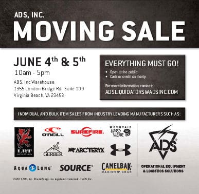 ADS is Having a Garage Sale! - Soldier Systems Daily
