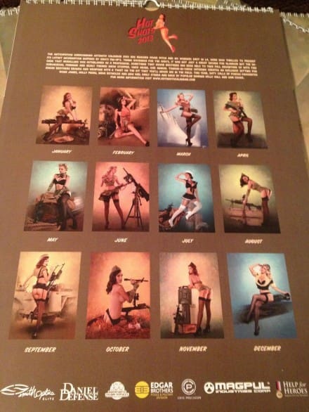 Hot Shots - Calendar rear