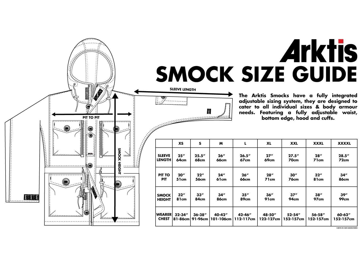 Smock Size Chart