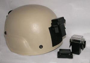 Cejay Engineering Poseidon mounted to a helmet