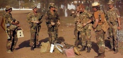 Rhodesian Soldiers with Painted FALs