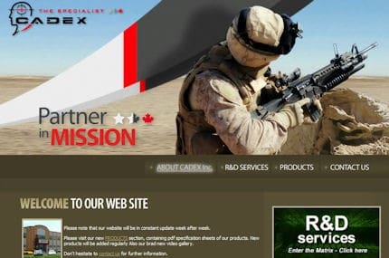 New Cadex Defence Website