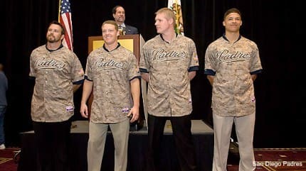 Padres unveil new U.S. Navy digital camouflage jersey