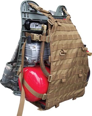 Molle pack shop with frame