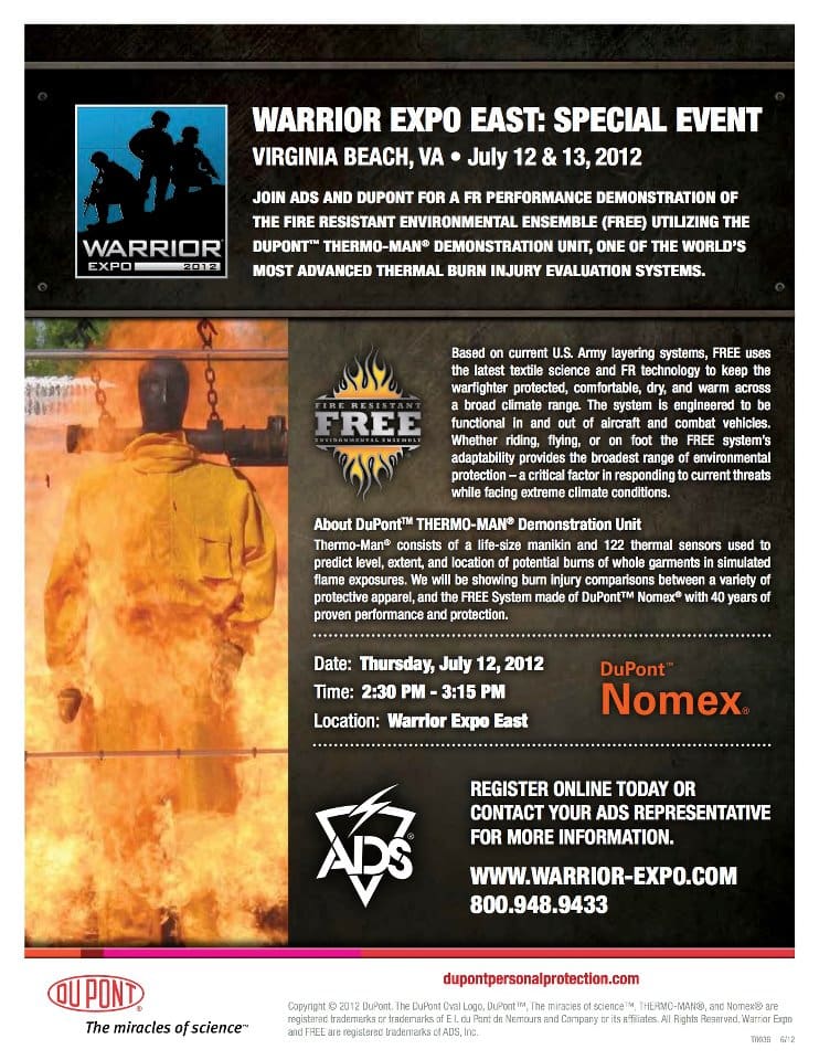 Warrior Expo East to Feature ThermoMan Burn Demonstration Soldier