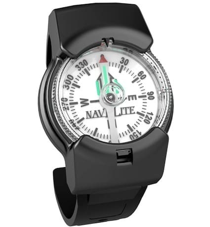 wrist watch with magnetic compass