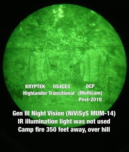 HyperStealth Presents - Night Vision Device comparison photos of