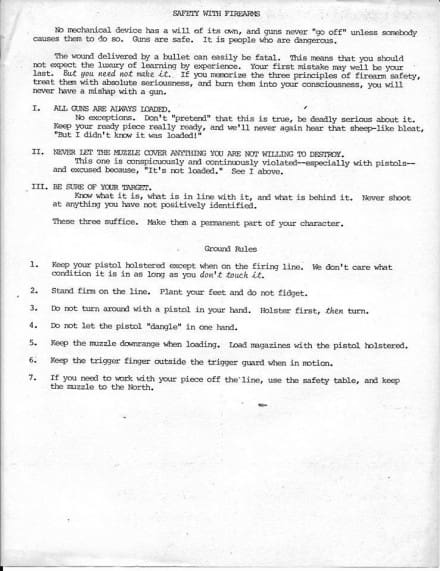 Jeff Cooper Safety Rules