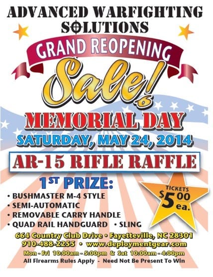 AWS Grand Reopening Sale flyer