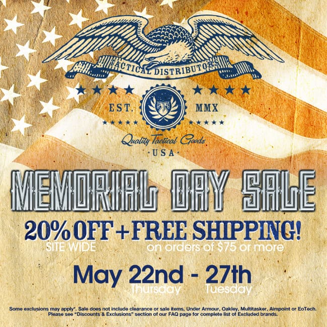 Tactical Distrbutors - Memorial Day Sale - Soldier Systems Daily