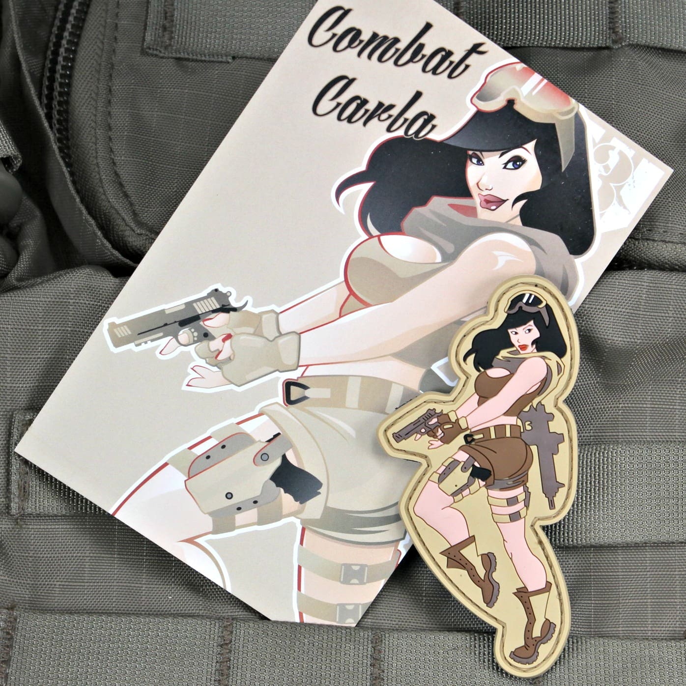 Combat Carla Patch with Card.