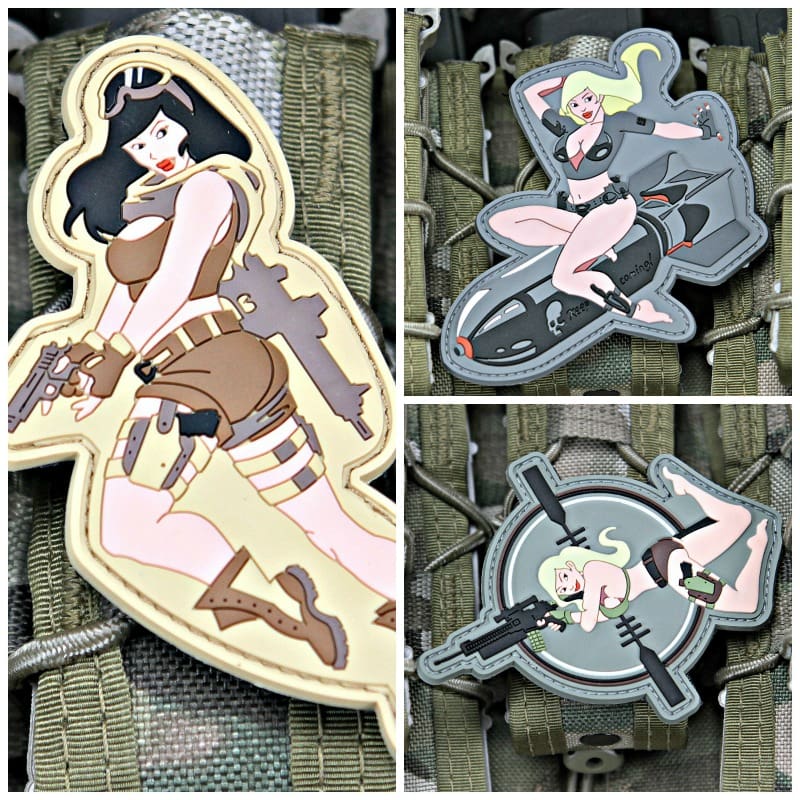 Combat Pinup Girls Patches.
