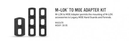 M-LOK to MOE Adapter
