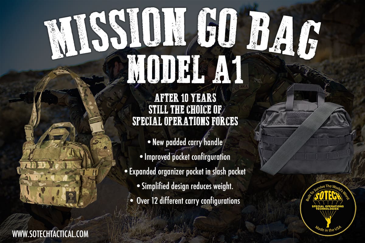 S.O.TECH Tactical Releases Mission Go Bag Model A1 - Soldier ...