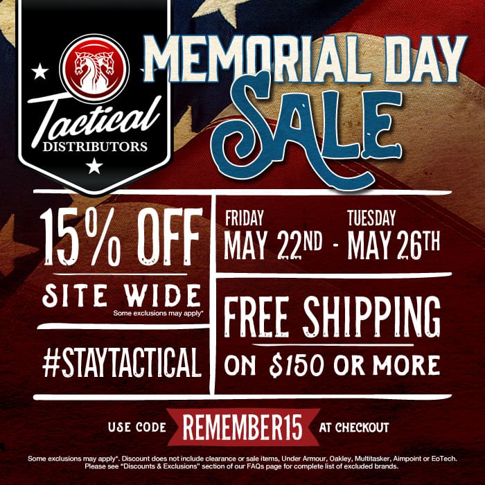 Tactical Distributors - Memorial Day Sale - Soldier Systems Daily