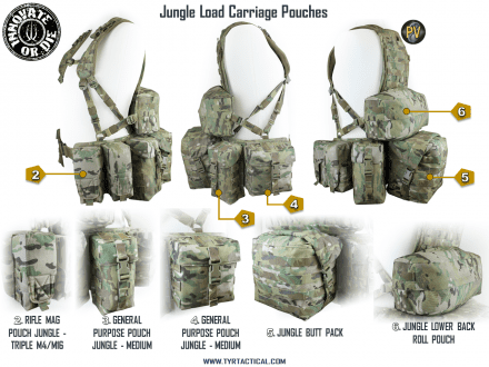 TYR Jungle Load Carriage Pouches