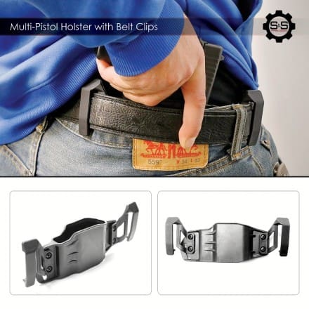 MultiPistolHolsterwithBeltClips3