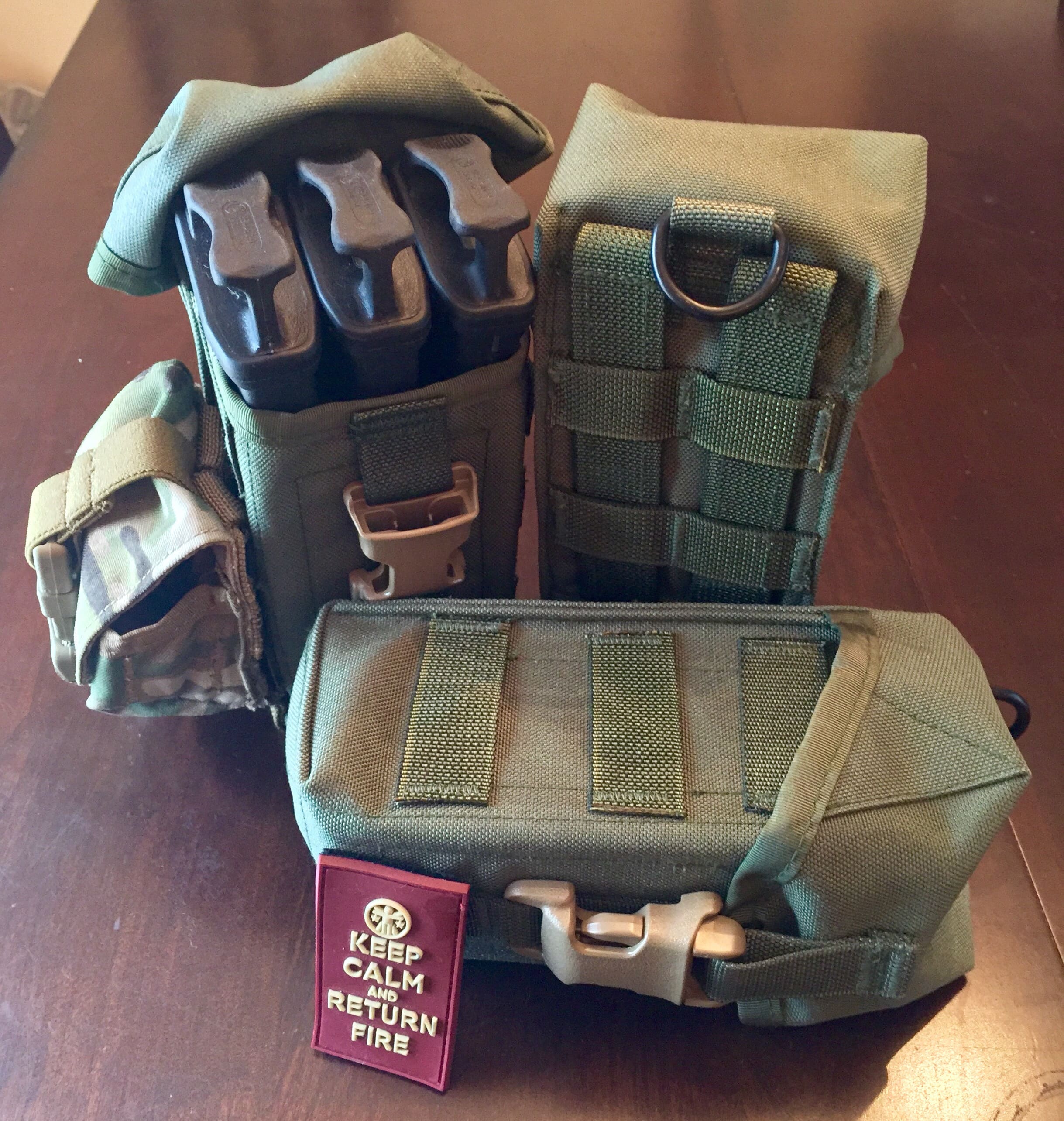 Velcro magazine pouch for M4 magazines to attach to the equipment