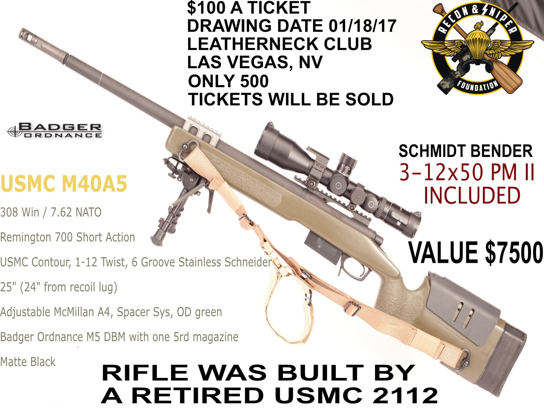 marine corps sniper rifle m40a5