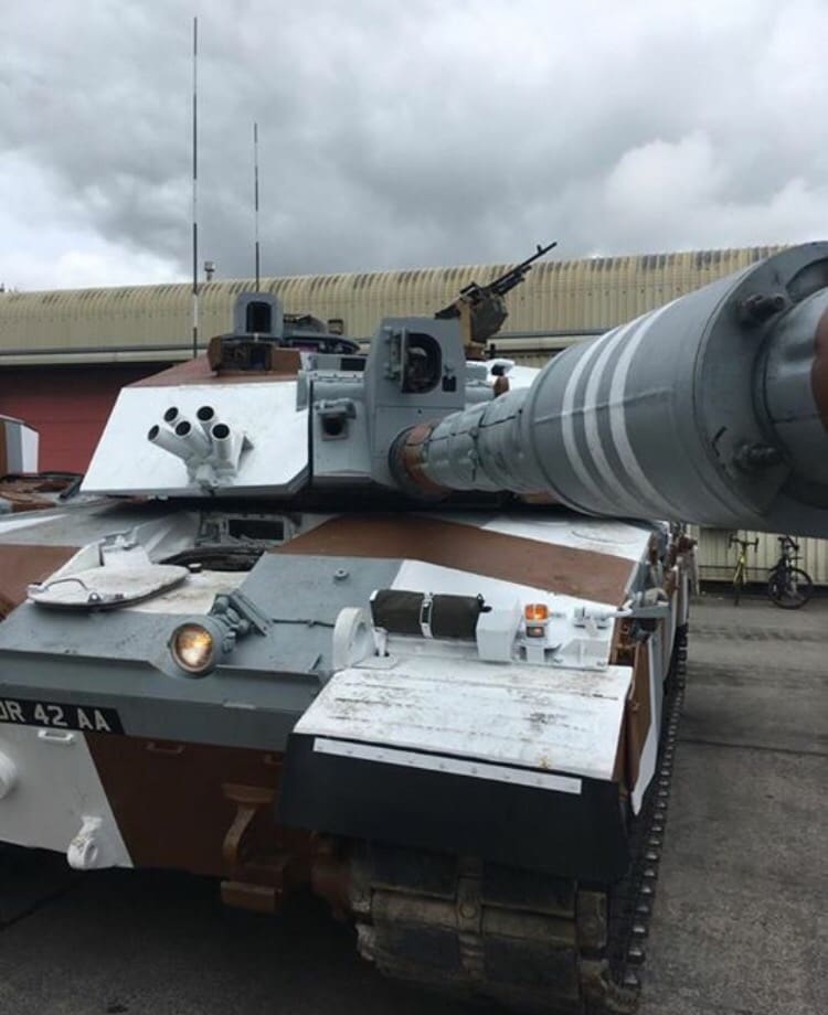 British Army Challenger 2 Tanks In Berlin Brigade Camo.