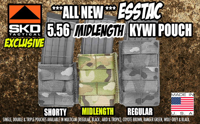 Made in USA Multicam Black Esstac KYWI 556 Single Midlength Magazine Pouch 
