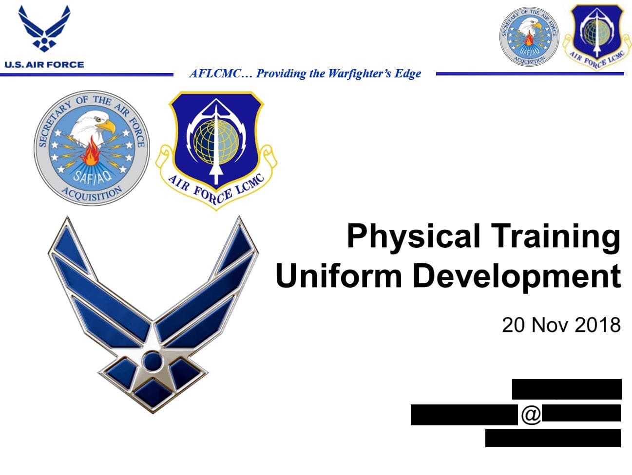 A New PT Uniform For The US Air Force? Soldier Systems Daily