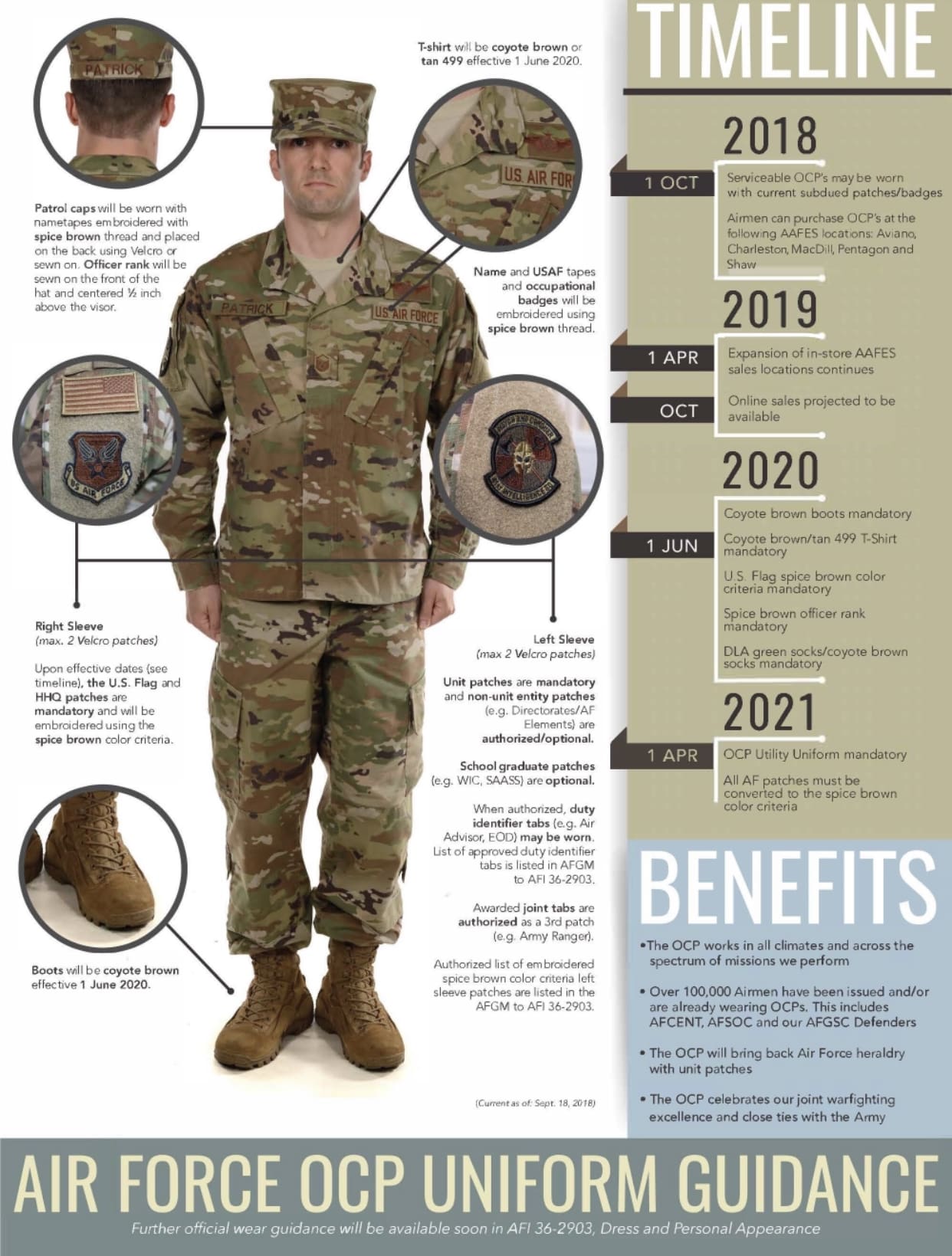US Air Force Updates Insignia Guidance for OCP Uniforms Soldier