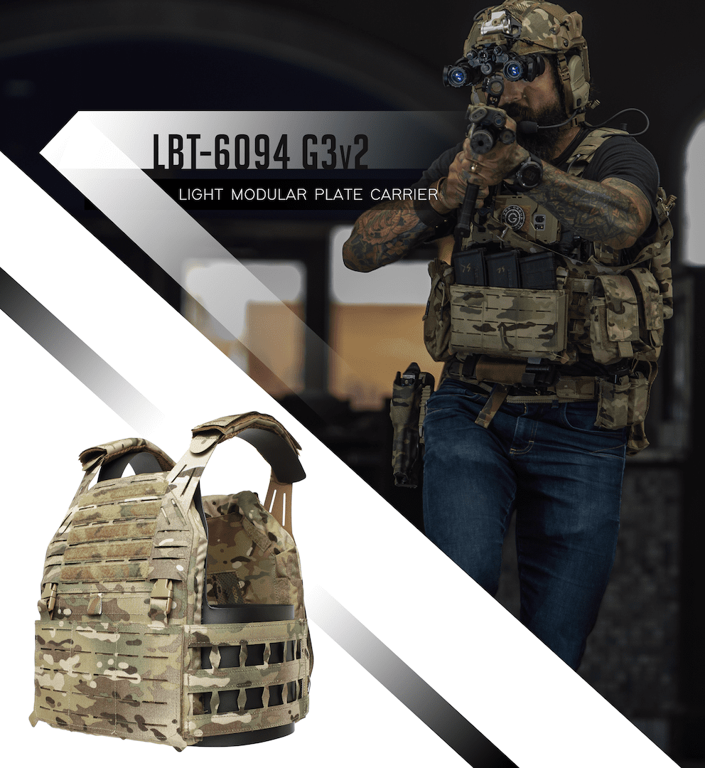 Bellator Plate Carrier Level 3 10×12 Single Curved Plates and 2