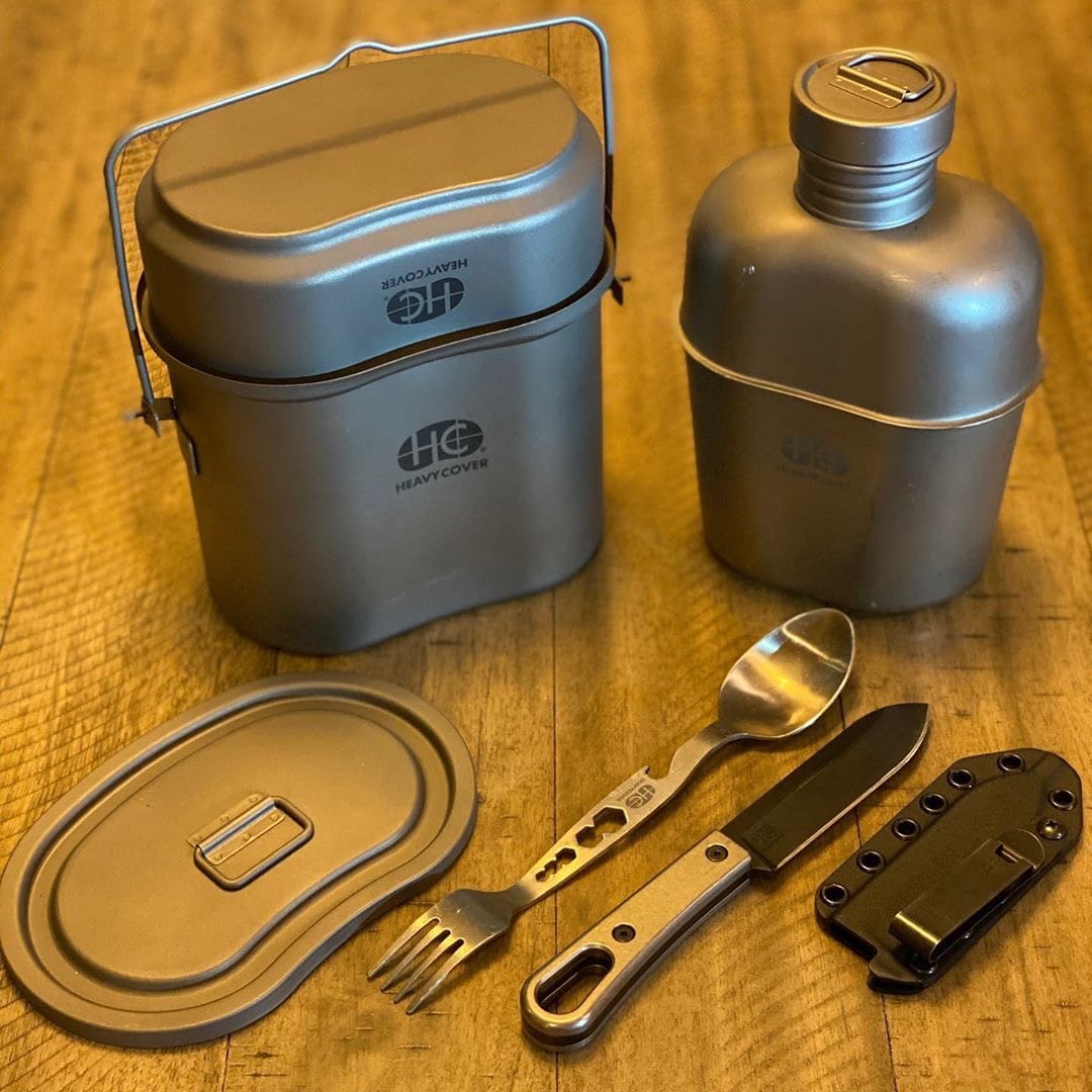 Titanium Canteen Military Mess Kit