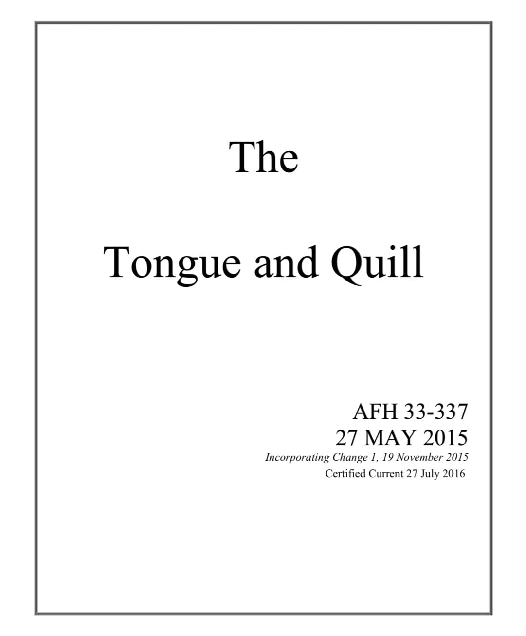 Tongue And Quill Templates