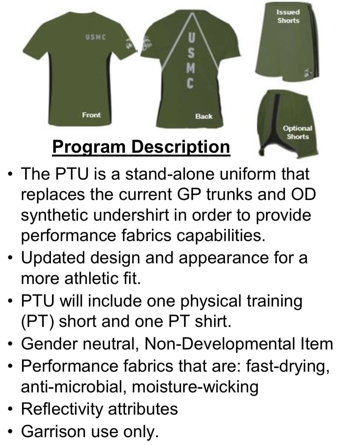 Usmc Athletic Jacket, Physical Training Uniforms (ptu)