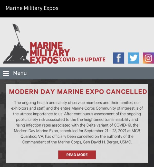 2021 Modern Day Marine Canceled Soldier Systems Daily