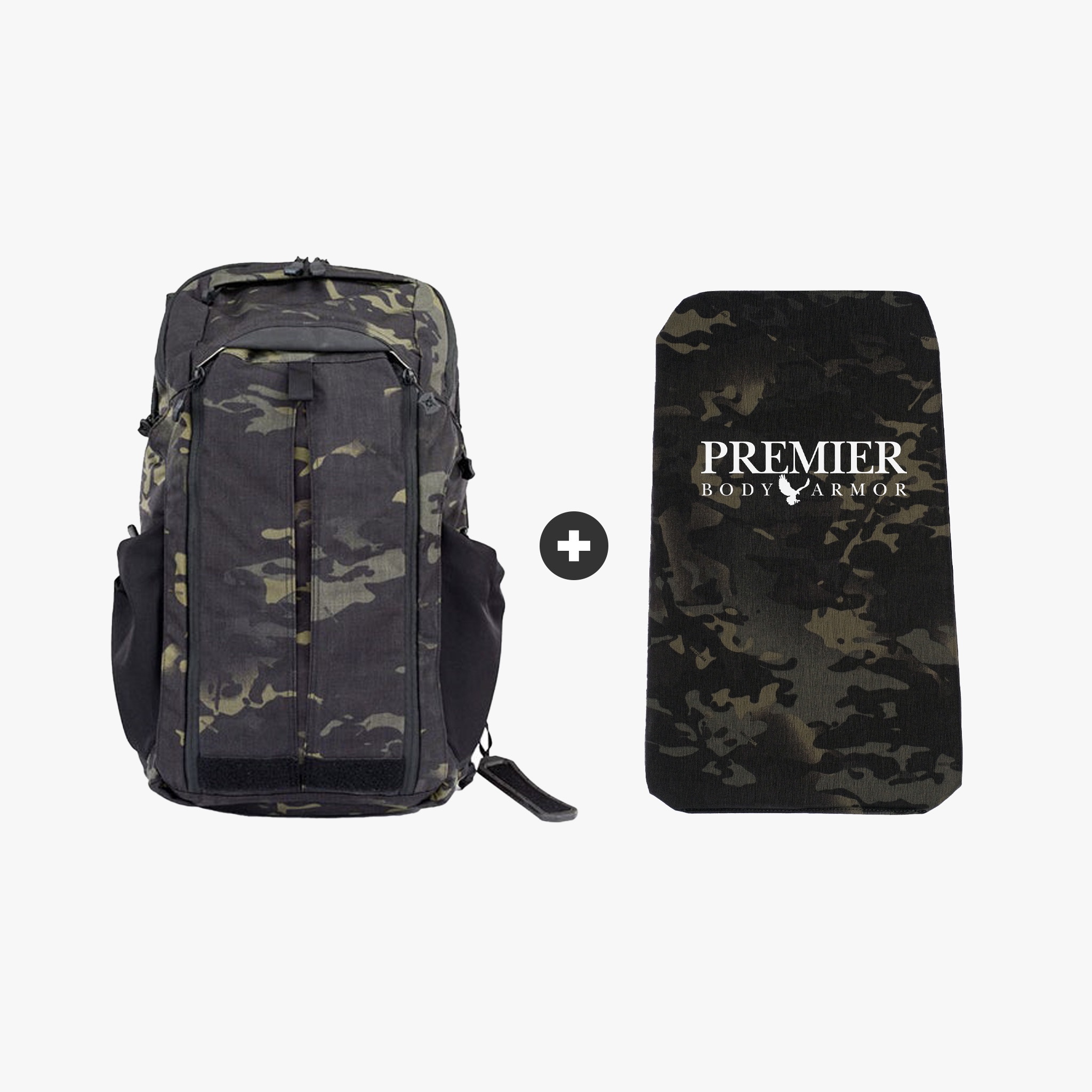 Premier Body Armor Bulletproof Wallet w/ Level II Armor Multicam Black 4.5x3.25x.25 inch Wallet-MCB