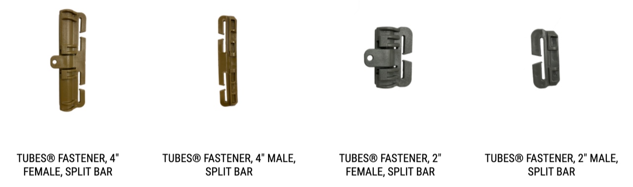 Tubes® Fastener, 4 Female, Split Bar - FirstSpear