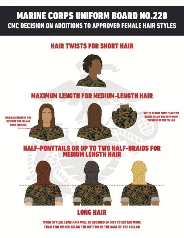 Marines Update Female Hair Style Guidance Soldier Systems Daily