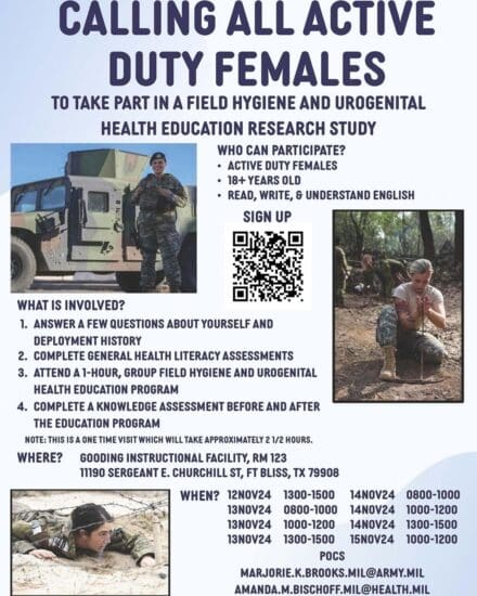 Calling All Active Duty 1st AD Females