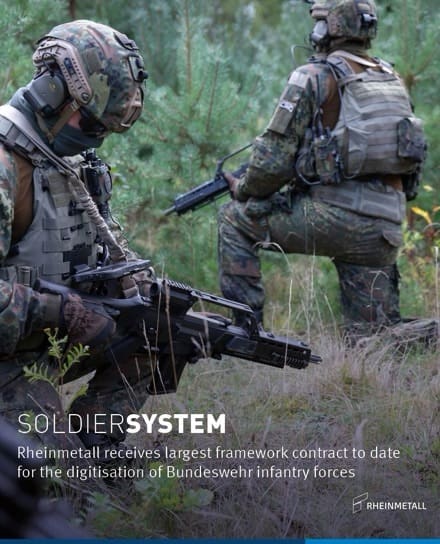 Extensive Follow-Up Procurement of IdZ-ES: Rheinmetall Receives Largest Framework Contract to Date for the Digitisation of Bundeswehr Infantry Forces – Soldier-Systems Worth Over €3bn