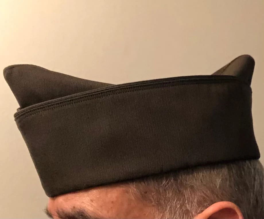 US Army Officer’s Men’s Dark Shade ABN Overseas Caps Now with AGSU Piping from WWII Impressions, Inc