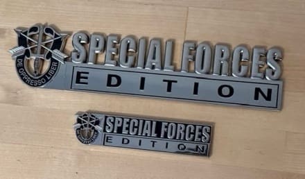 Excalibur Industries Special Forces Edition Car Badge Excalibur Industries Special Forces Edition Car Badge